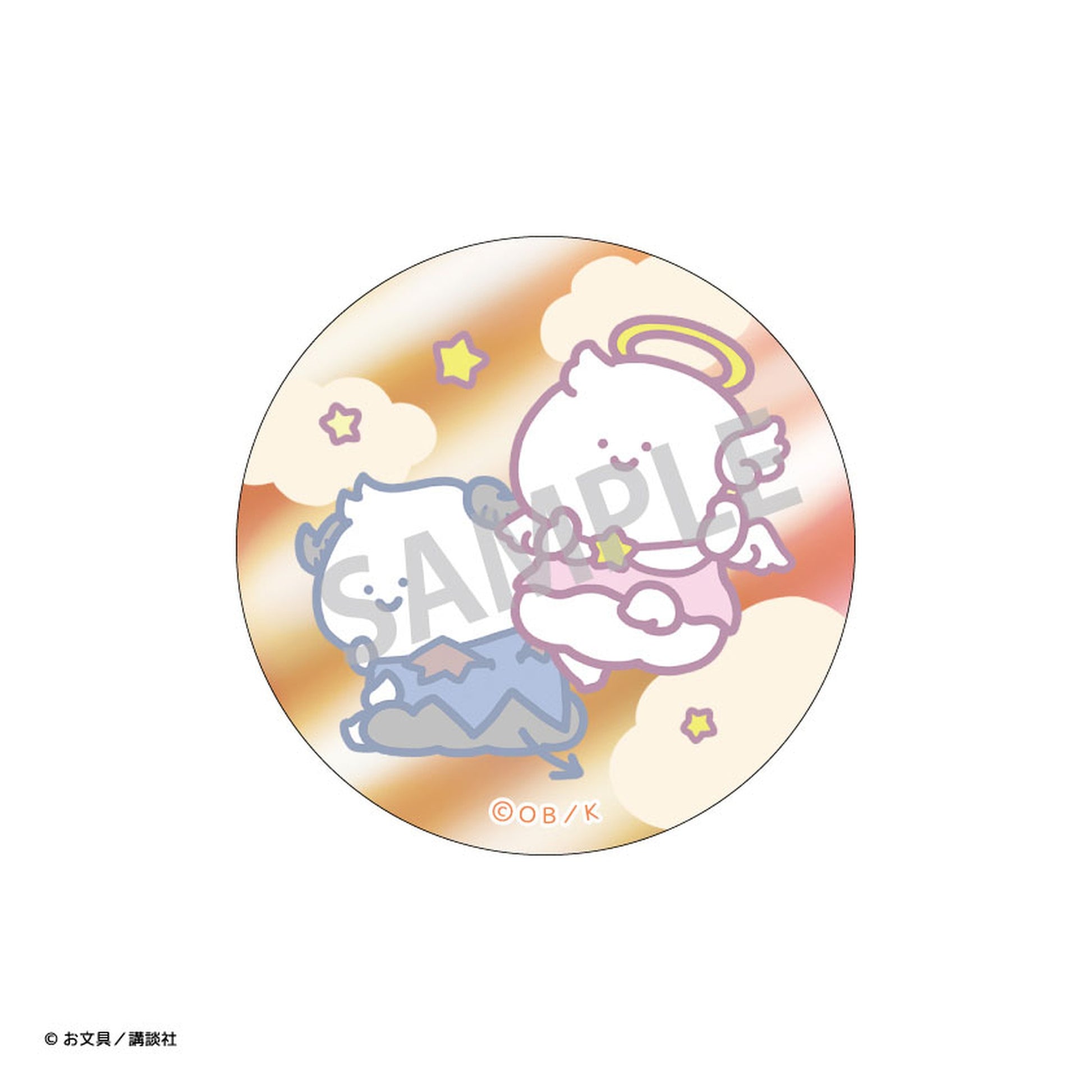 Obungu to Issho Trading Metallic Tin Badge / Angel and Devil 8Pack BOX - Image 1