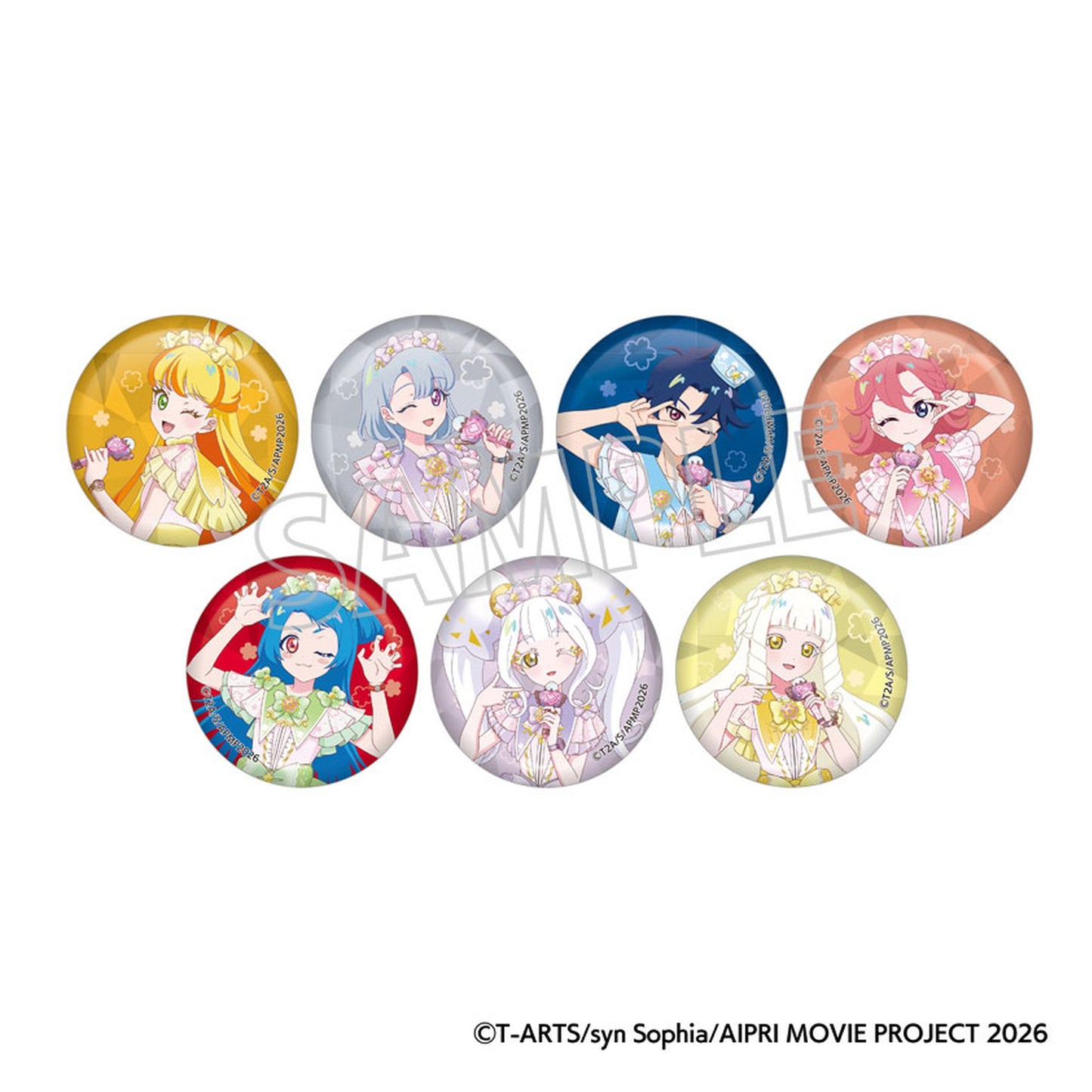 Secret Aipri Mankai Buzzrium Live! Hologram Chara Badge Collection 7Pack BOX - Image 1