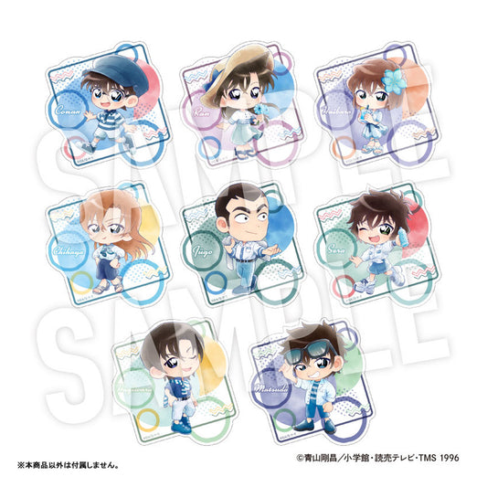 Detective Conan Diecut Clear Sticker Seaside Chibi (Chihaya Hagiwara) - Image 1