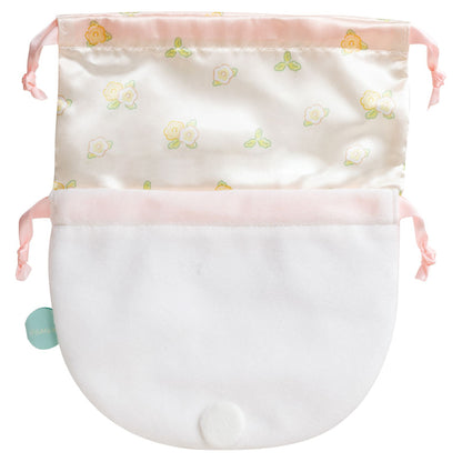 Sumikko Gurashi Tanuki no Manmaru Restaurant Plush 2WAY Drawstring Bag Shirokuma - Image 1