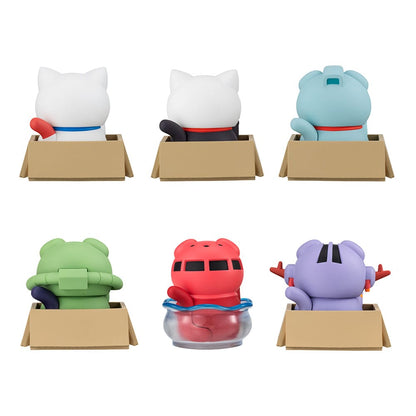 Mobile Suit Gundam Mega Cat Project Trading Figure Cats Luckycat 6 cm Blind Box Assortment (6) (with gift)