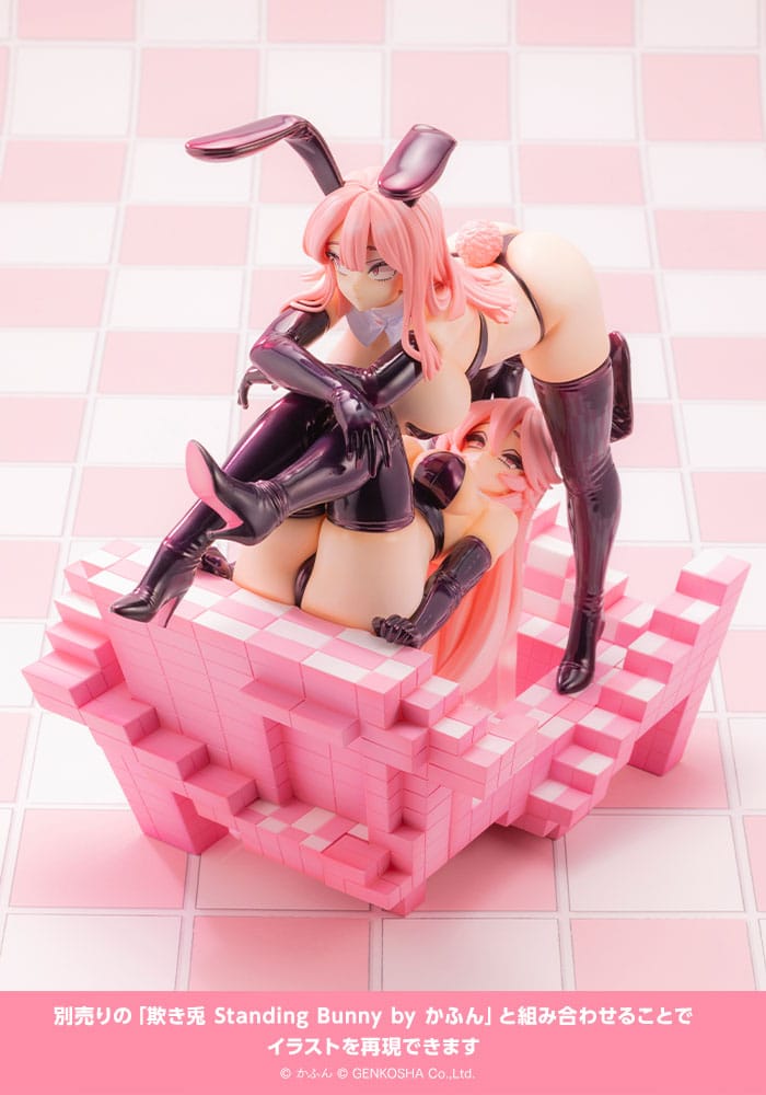 Original Character Trick Bunnies PVC Statue 1/7 Sitting Bunny Illustration by Kafun 24 cm