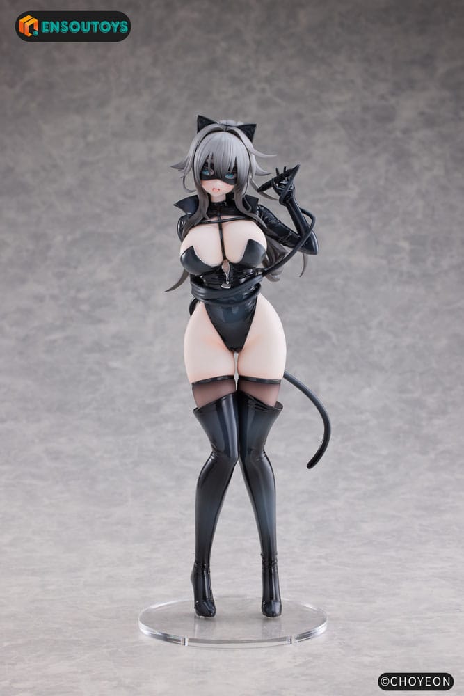 K Pring Original Character Statue 1/6 Cat Woman Happy-chan Different Color Edition 27 cm