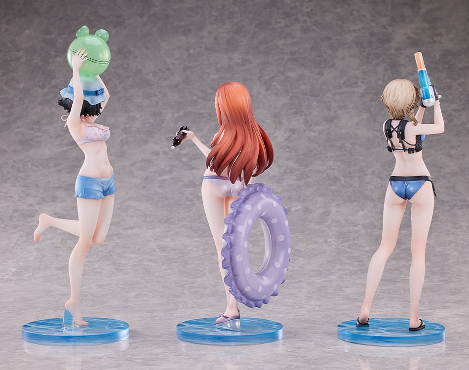 Steins Gate PVC Statues 3-Pack 1/7 Suzuha Amane, Kurisu Makise, Mayuri Shiina Swimsuit Ver.