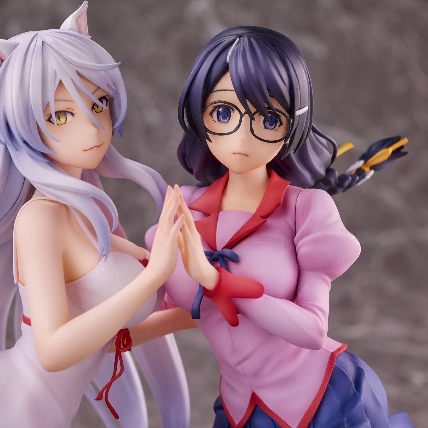 Nekomonogatari Monogatari Series PVC Statues Tsubasa Hanekawa Set (re-run) 19 cm
