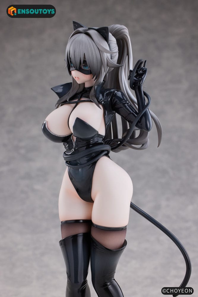 K Pring Original Character Statue 1/6 Cat Woman Happy-chan Different Color Edition 27 cm