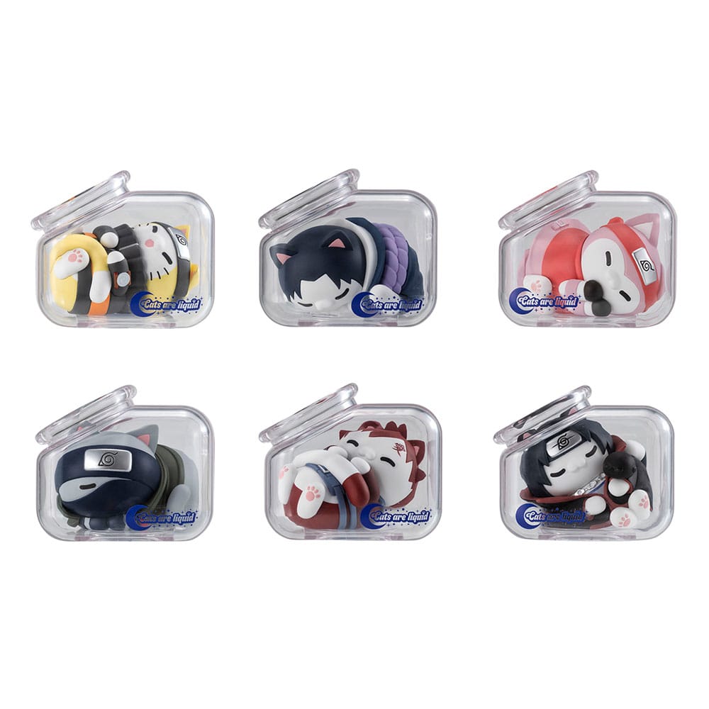 Naruto Shippuden Mega Cat Project Nyaruto! Trading Figures Good Night Nyaruto! 3 cm Assortment (8)