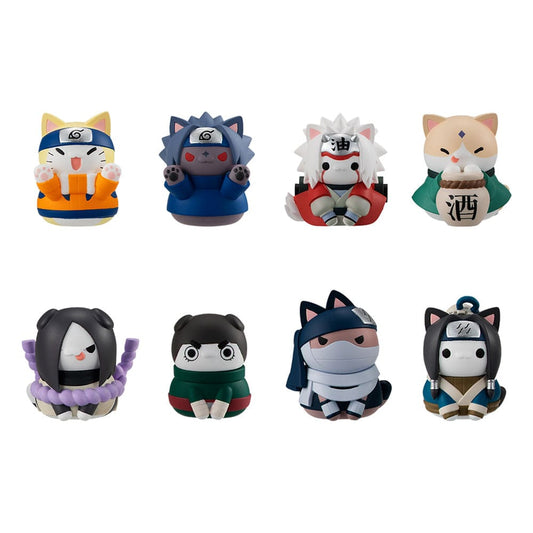 Naruto Shippuden Mega Cat Project Nyaruto! Trading Figures Come here Sasuke-kun 3 cm Assortment (8)