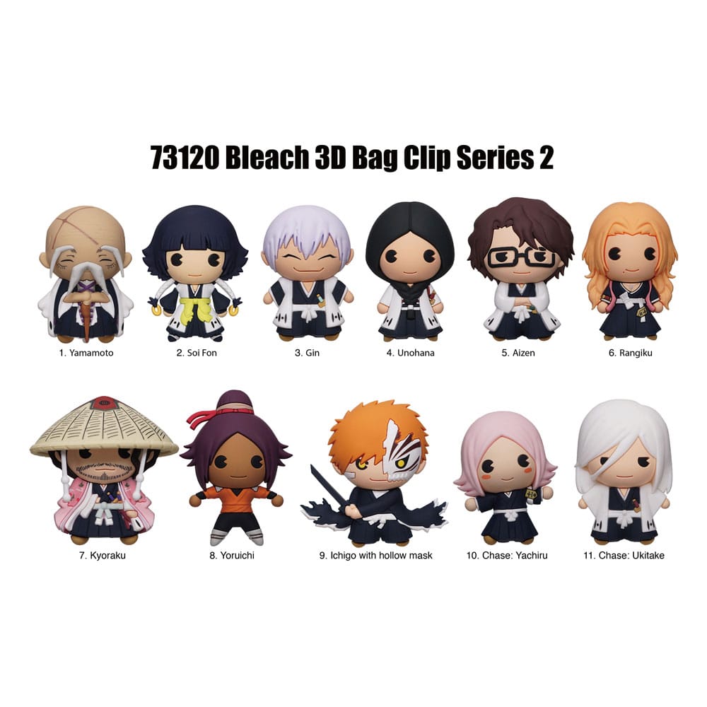 Bleach 3D PVC Bag Clips Series 2 Display (24)