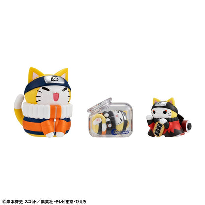 Naruto Shippuden Mega Cat Project Nyaruto! Trading Figures Good Night Nyaruto! 3 cm Assortment (8)