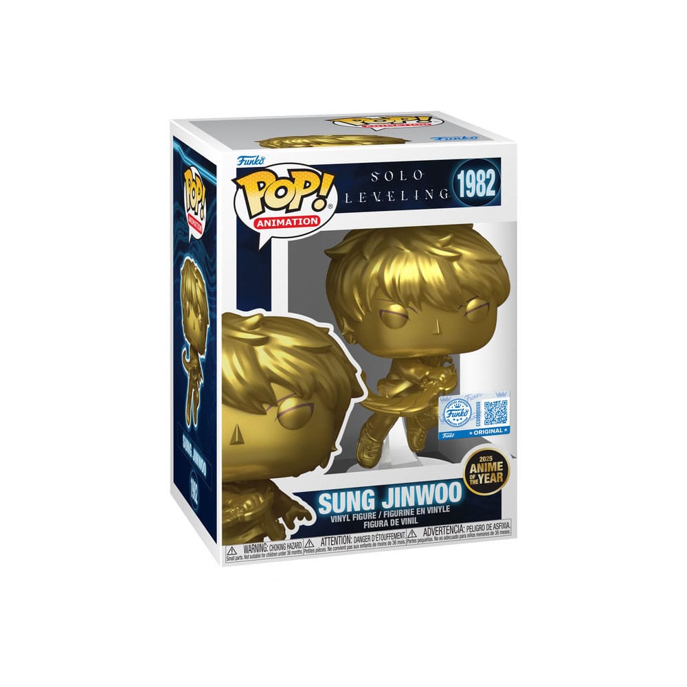 Solo Leveling Pop! Animation Vinyl Figure Sung Jinwoo (Gold) Exclusive Edition 10 cm