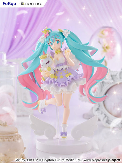 Hatsune Miku Tenitol PVC Statue Hatsune Miku Yumekawa Princess Lavender Ver. 21 cm