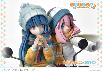 Laid-Back Camp Prisma Wing PVC Statue 1/7 Nadeshiko Kagamihara & Rin Shima 24 cm