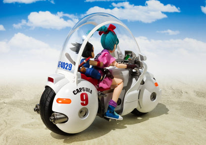 Dragon Ball S.H. Figuarts Vehicle with Figure Bulma's Motorcycle Hoipoi Capsule No. 9 17 cm