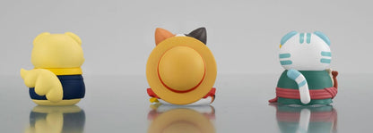 One Piece Mega Cat Project Trading Figure 3-Pack Nyan Piece Nyan! Happy Trio 2024 Limited Ver. 3 cm