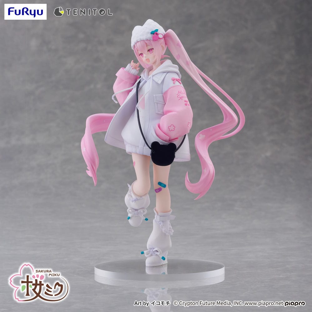 Hatsune Miku Tenitol PVC Statue Sakura Miku Cool style [petit] 19 cm