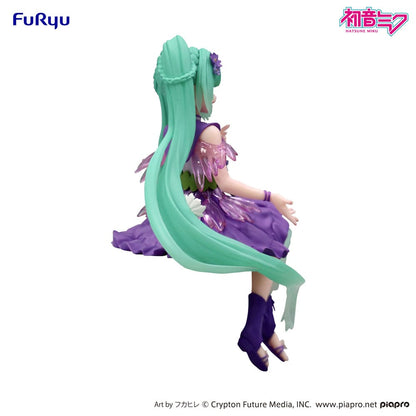 Hatsune Miku Noodle Stopper PVC Statue Flower Fairy Cosmos Purple Color Ver. 14 cm