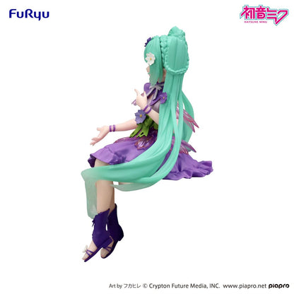 Hatsune Miku Noodle Stopper PVC Statue Flower Fairy Cosmos Purple Color Ver. 14 cm