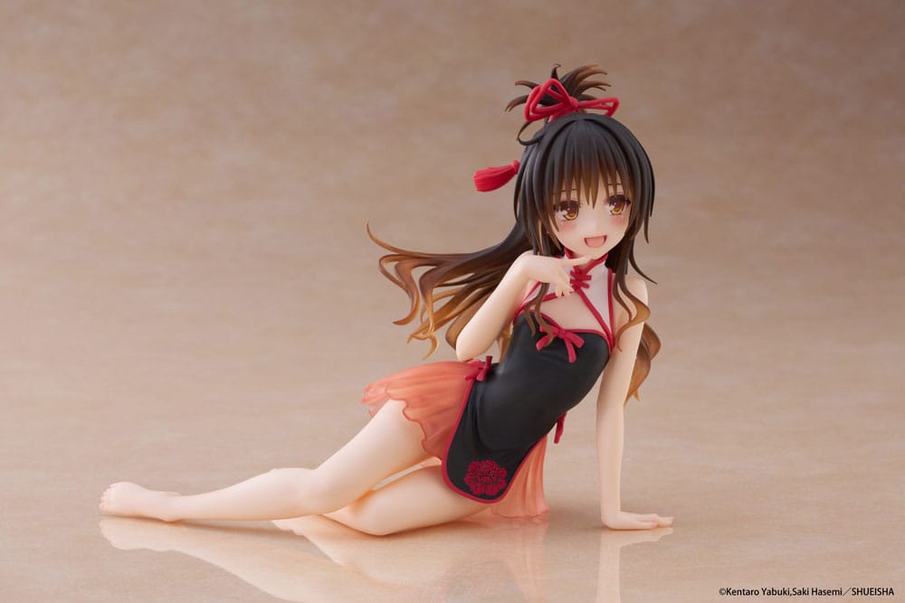 To Love-Ru Darkness PVC Statue Desktop Cute Figure Mikan Yuki Chinese Dress Ver. 13 cm