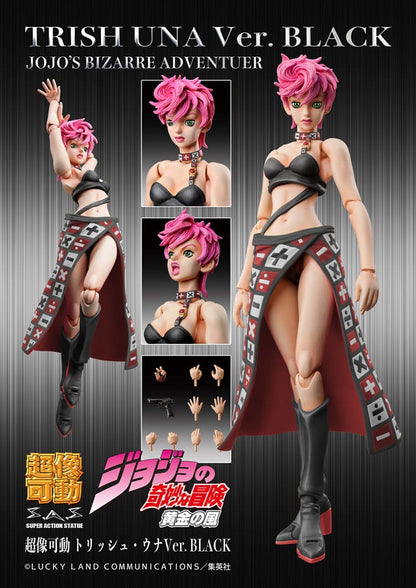 JoJo's Bizarre Adventure Part 5 Super Action Action Figure Chozokado Trish Una Black Ver. 15 cm