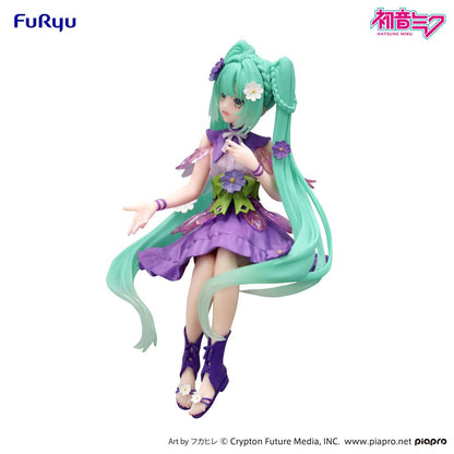 Hatsune Miku Noodle Stopper PVC Statue Flower Fairy Cosmos Purple Color Ver. 14 cm