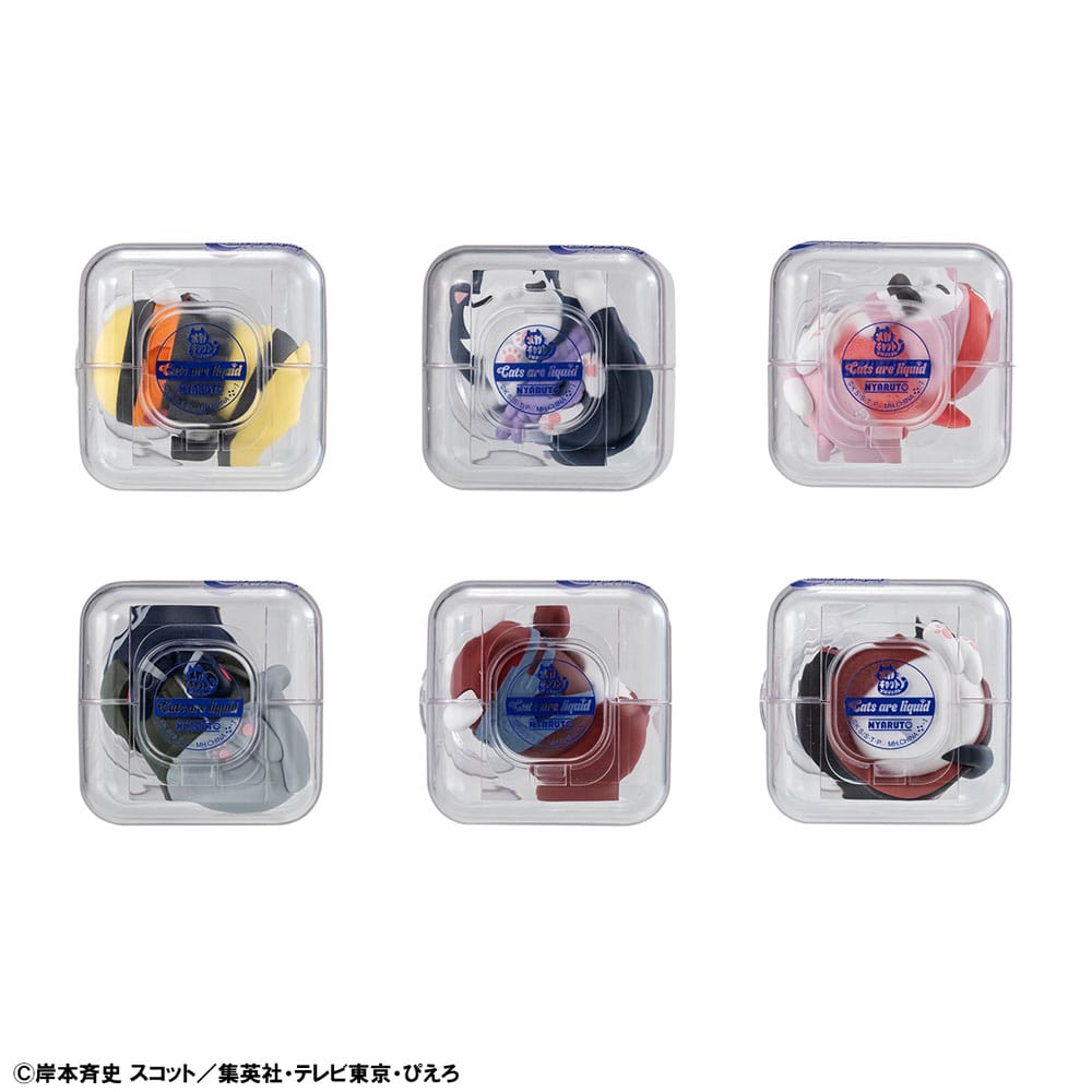 Naruto Shippuden Mega Cat Project Nyaruto! Trading Figures Good Night Nyaruto! 3 cm Assortment (8)