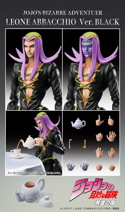 JoJo's Bizarre Adventure Part 5 Super Action Action Figure Chozokado Leone Abbacchio Black Ver. 16 cm