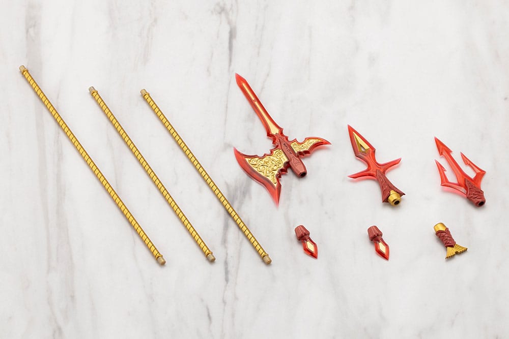 Kotobukiya M.S.G. Model Kit Accessory Set Virtuous Style 11 Pole Weapon Set Flamerite Ver.