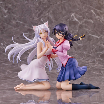 Nekomonogatari Monogatari Series PVC Statues Tsubasa Hanekawa Set (re-run) 19 cm