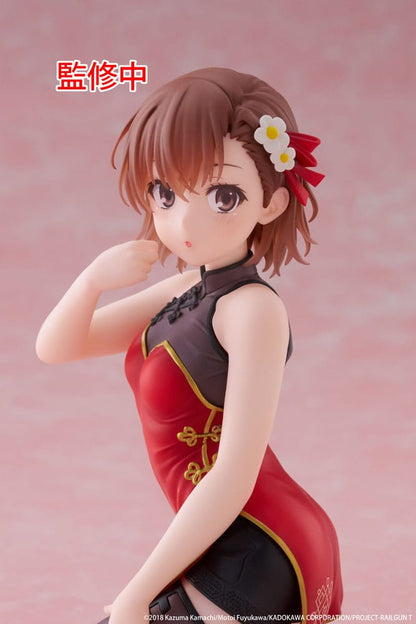 A Certain Scientific Railgun PVC Statue Desktop Cute Figure Mikoto Misaka Chinese Dress Ver. 13 cm