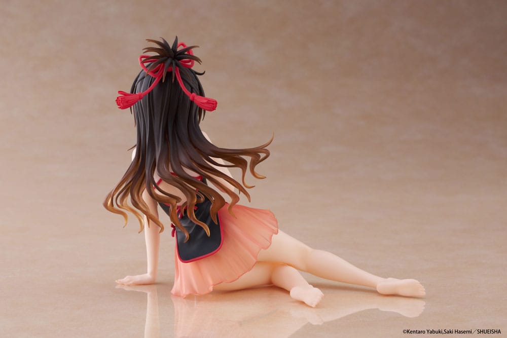To Love-Ru Darkness PVC Statue Desktop Cute Figure Mikan Yuki Chinese Dress Ver. 13 cm
