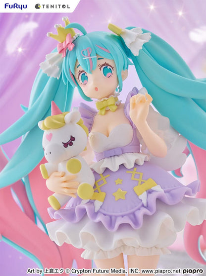 Hatsune Miku Tenitol PVC Statue Hatsune Miku Yumekawa Princess Lavender Ver. 21 cm