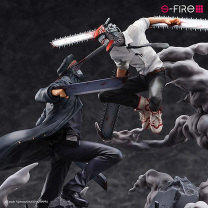 Chainsaw Man Statue Super Situation Figure Chainsaw Man vs. Samurai Sword 26 cm