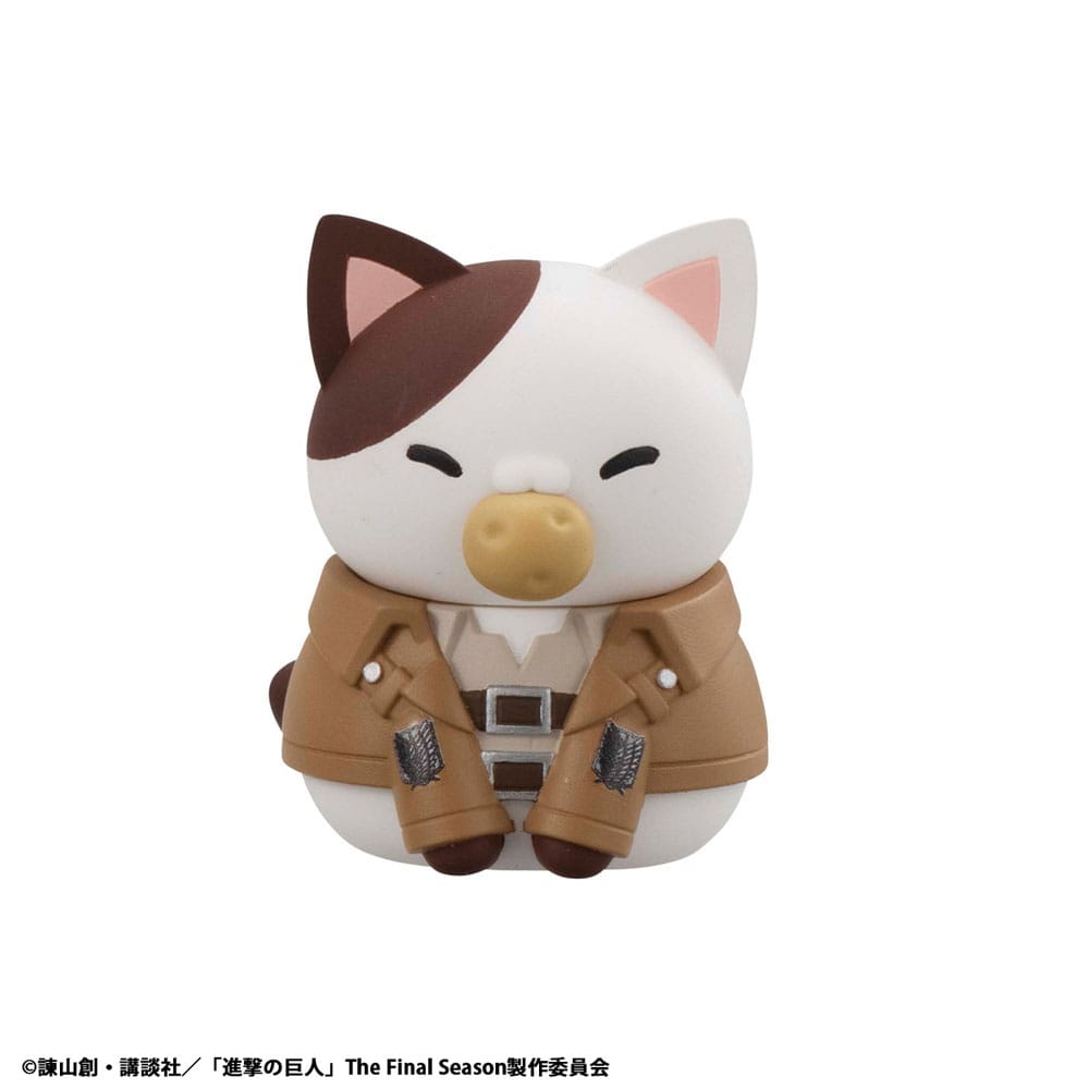 Attack on Titan Mega Cat Project Attack on Tinyan Trading Figures Gathering Scout Regiment danyan! 3 cm Assortment (8)