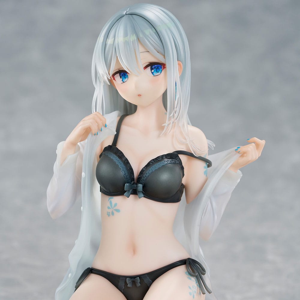 Original Character PVC Statue 1/7 Silver-Haired Girl Sky Blue Morning Special Outfit Ver. by Fuumi Illustration 16 cm