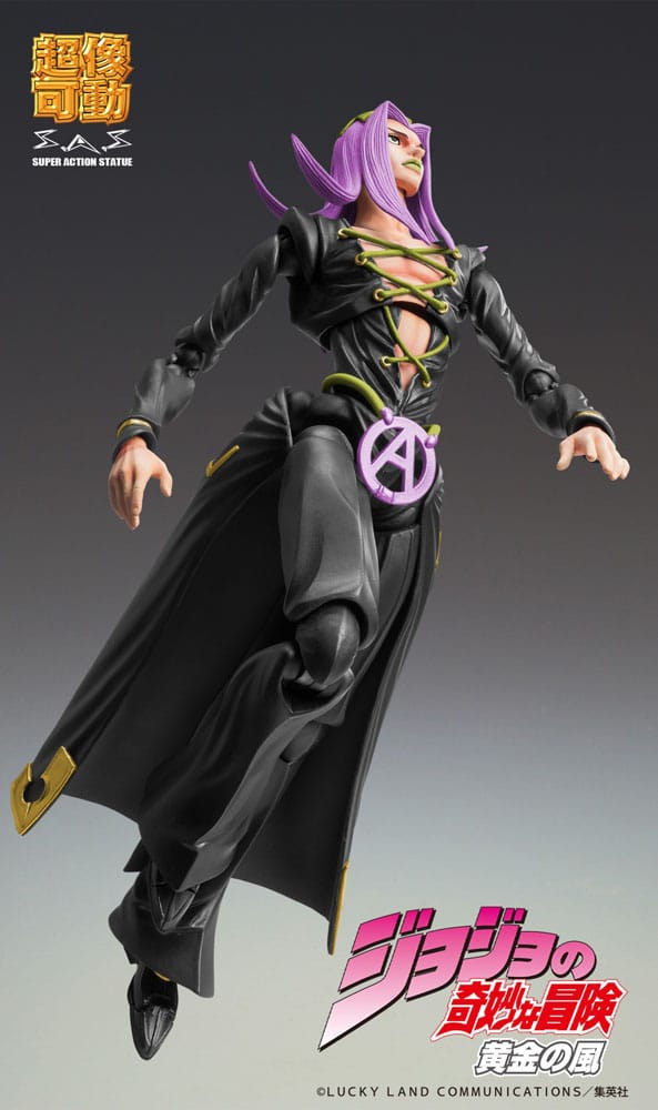 JoJo's Bizarre Adventure Part 5 Super Action Action Figure Chozokado Leone Abbacchio Black Ver. 16 cm