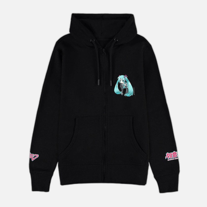 Hatsune Miku Zipper Hoodie Black