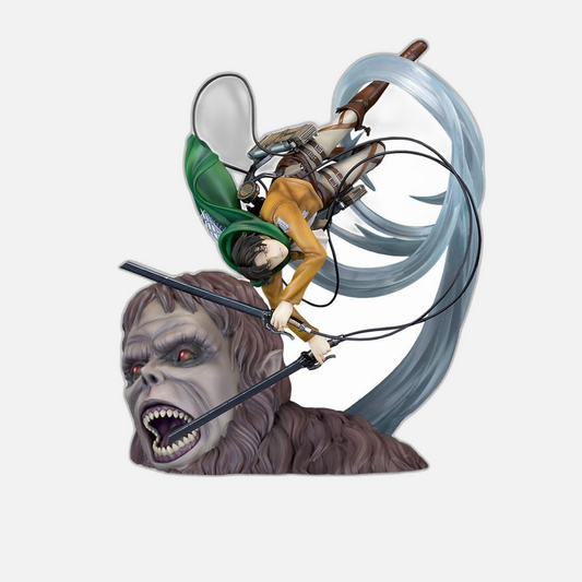 Attack on Titan PVC Statue 1/7 Levi vs Beast Titan Ver. 28 cm