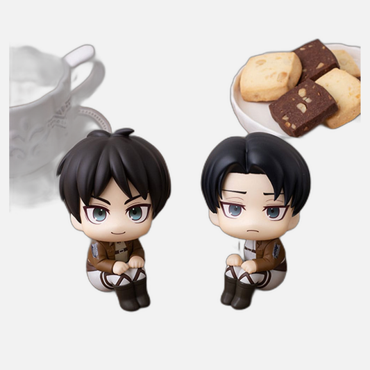Attack on Titan Look Up PVC Statue Eren Jaeger & Levi Set (with gift) 11 cm