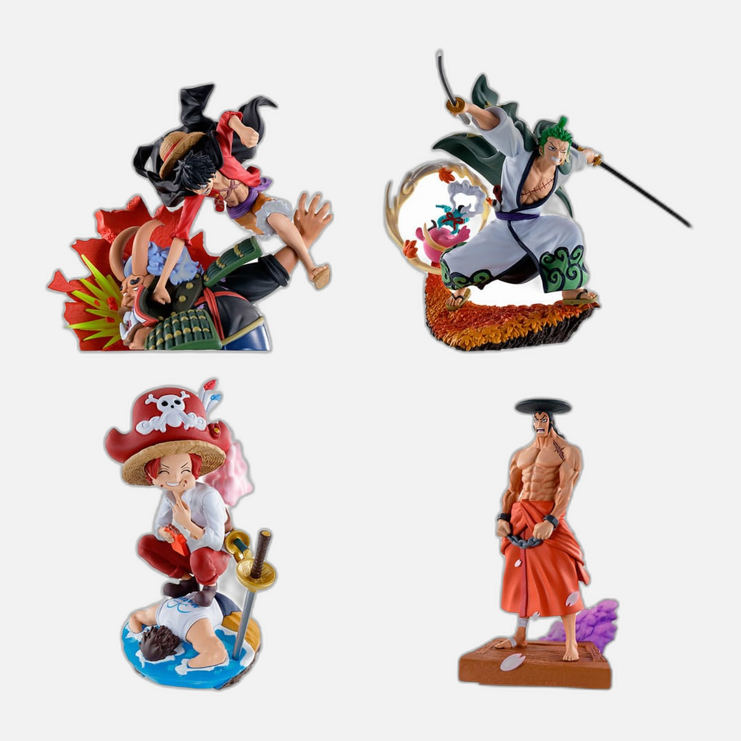One Piece Petitrama PVC Mini Statue Logbox Re Birth Wano Kuni Vol. 1 Set 9 cm