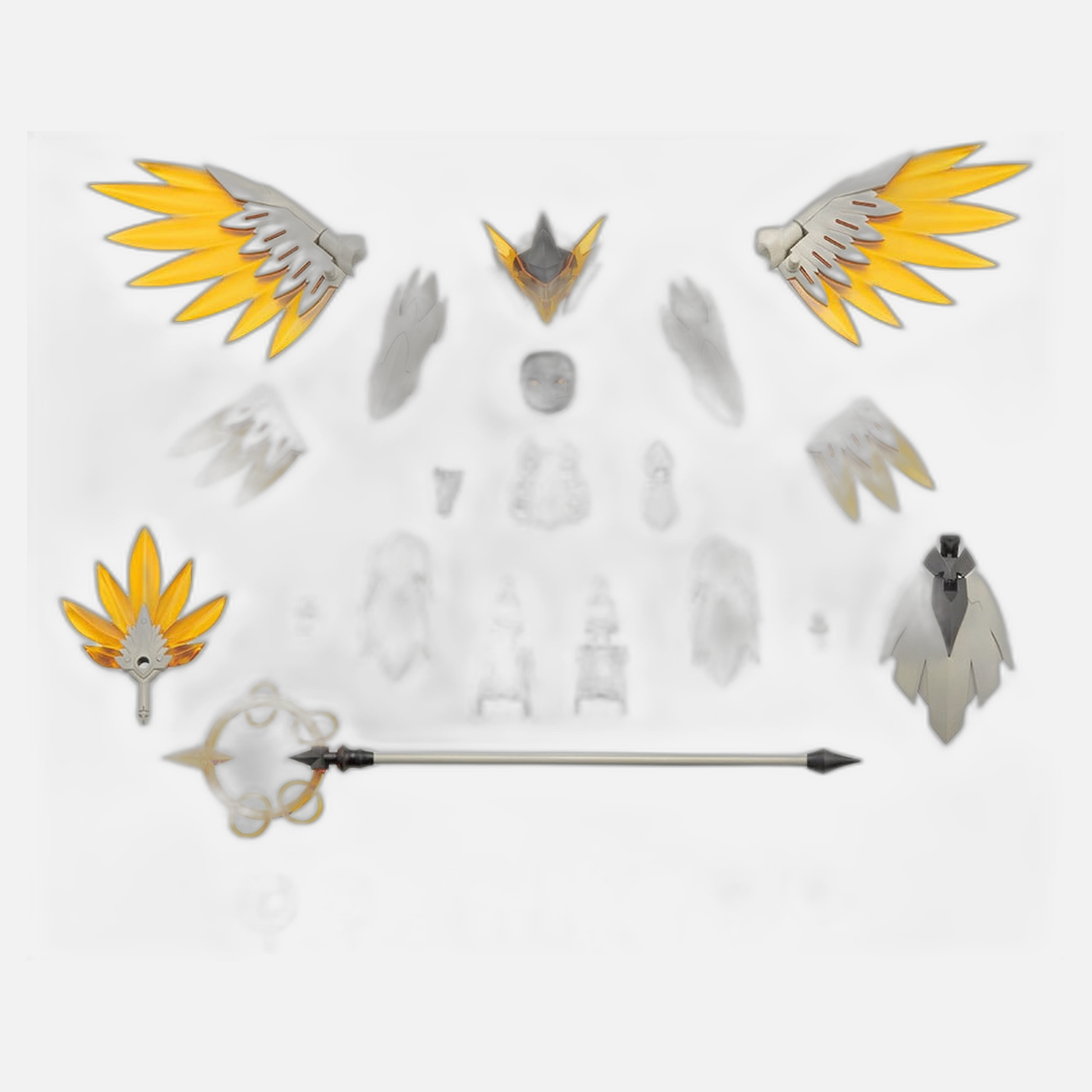 Megalomaria Unlimited Universe Model Kit Accesoory Set Metamorphose Unit Exarmor White Eagle