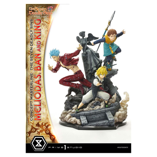 Seven Deadly Sins Concept Masterline Series Statue Meliodas, Ban and King 55 cm