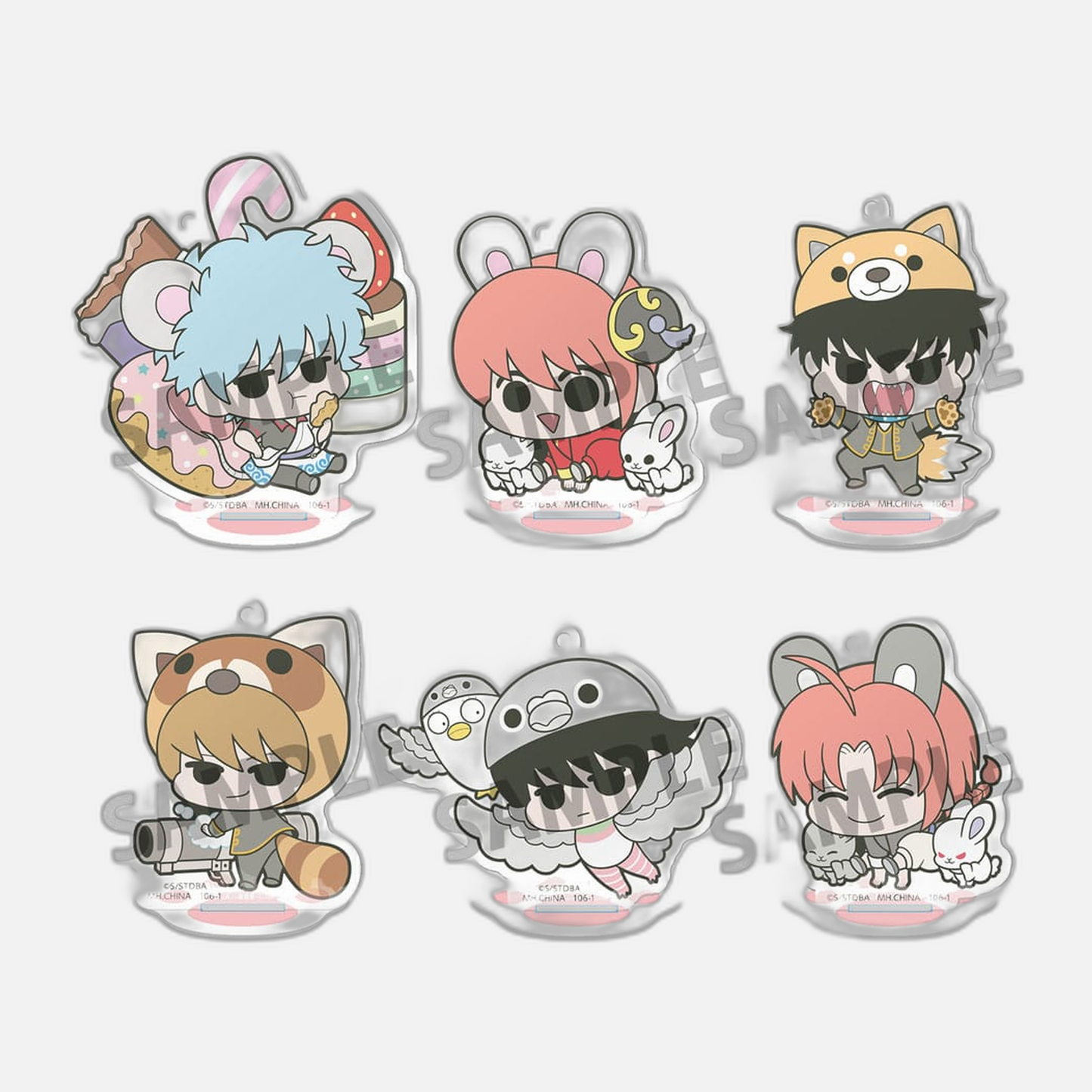 Gintama Acrylic Figure Prince Hata & Animal Paradise 6 cm Display (6)