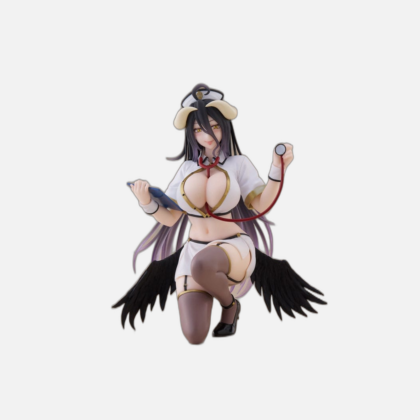 Overlord PVC Statue Desktop Cute Figure Albedo Nurse Ver. Renewal 13 cm