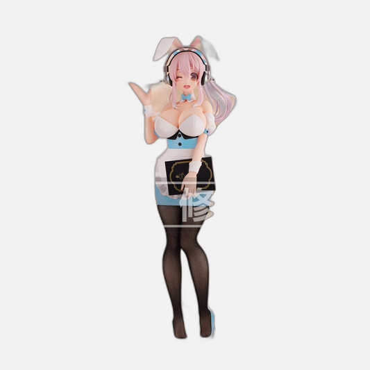 Super Sonico BiCute Bunnies PVC Statue Waitress Light Blue Color Ver. 28 cm