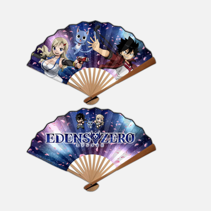 Edens Zero Folding Fan Rebecca, Happy & Shiki