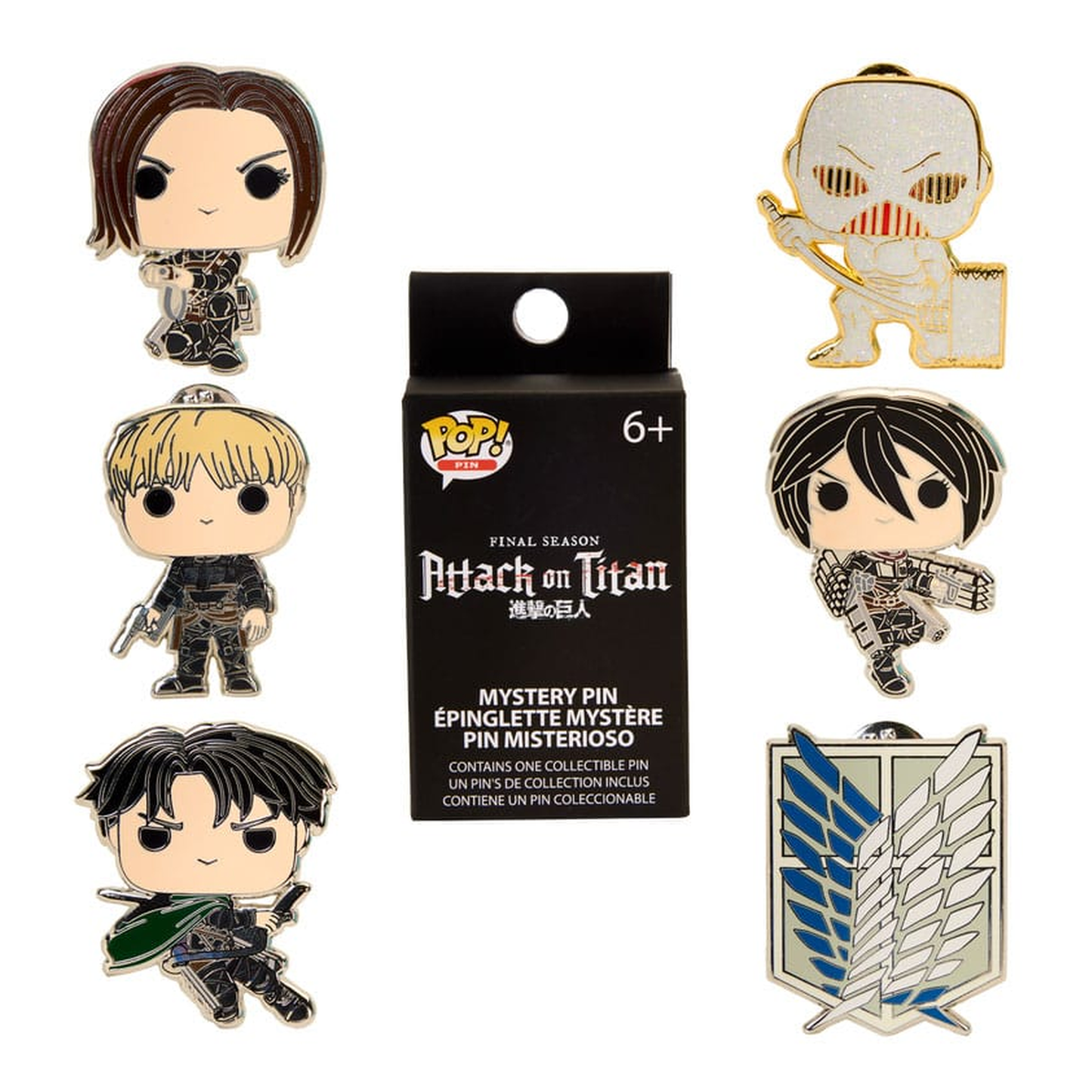 Attack on Titan Loungefly Enamel Pins Blind S4 Character Display (12)