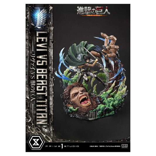 Attack on Titan Ultimate Premium Masterline Series Statue 1/4 Levi Versus Beast Titan 73 cm
