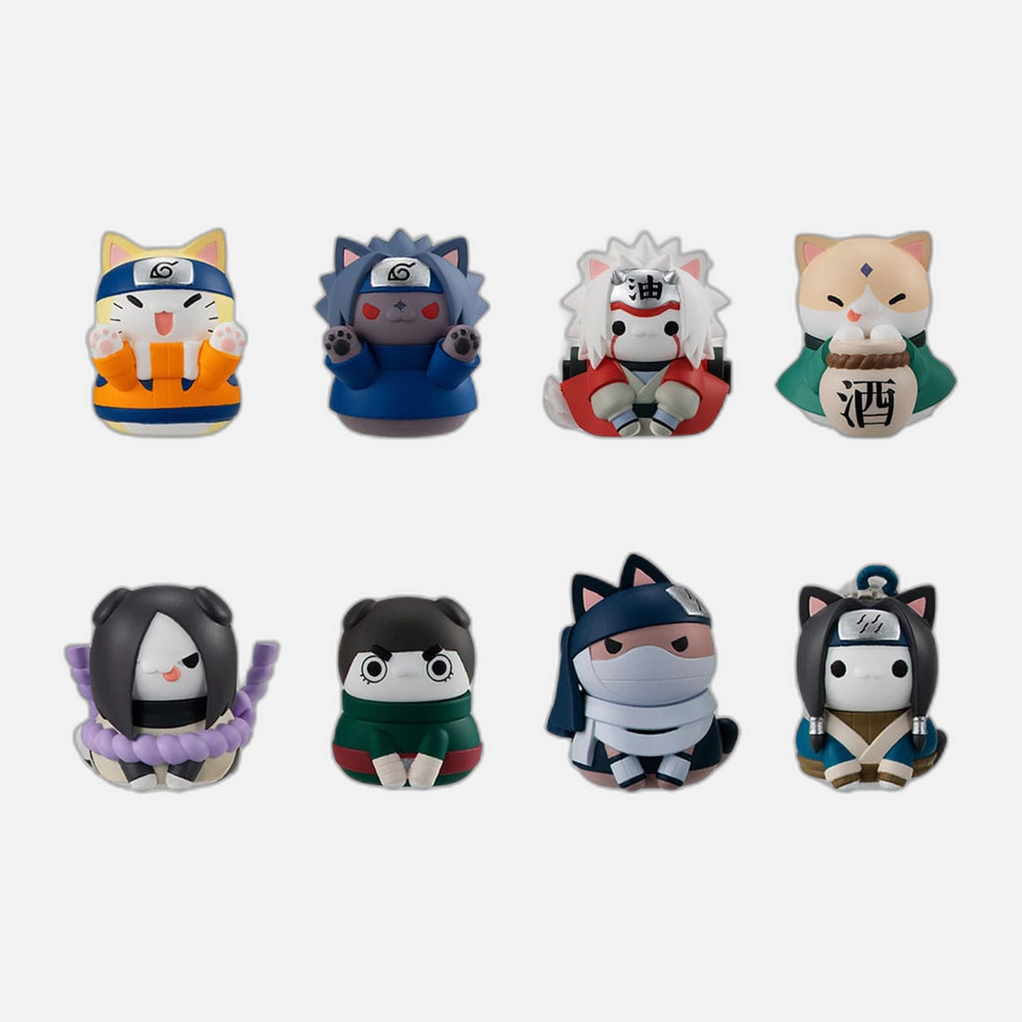 Naruto Shippuden Mega Cat Project Nyaruto! Trading Figures Come here Sasuke-kun 3 cm Assortment (8)