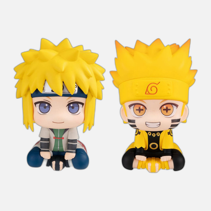 Naruto Shippuden Look Up PVC Statue Naruto Uzumaki Six Paths Sage Mode & Minato Namikaze 11 cm (with gift)